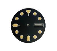 HKVTVCYPYA 28.5mm Orange Watch Dial C3 Luminous Single And Double Calendar Accessories Compatible For NH35/NH36A Movement(Double Calendar)