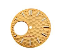 HKVTVCYPYA 28.5mm Watch Dial Texture Green Luminous Accessories Compatible for NH38 Movement(Golden Nail)