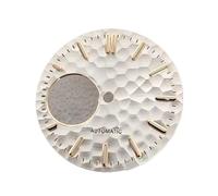 HKVTVCYPYA 28.5mm Watch Dial Texture Green Luminous Accessories Compatible for NH38 Movement(White Gold Nail)