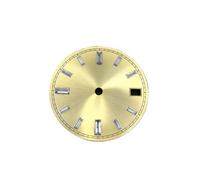 HKVTVCYPYA 28.5mm Watch Dial With Diamond-studded Nail Compatible For NH35 NH36 Movement Watch Modification Accessories(Gold)