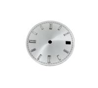HKVTVCYPYA 28.5mm Watch Dial With Diamond-studded Nail Compatible For NH35 NH36 Movement Watch Modification Accessories(Silver)