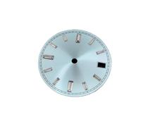 HKVTVCYPYA 28.5mm Watch Dial With Diamond-studded Nail Compatible For NH35 NH36 Movement Watch Modification Accessories(Blue silver)