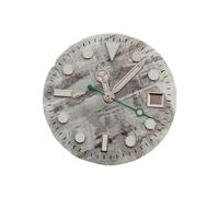 HKVTVCYPYA 29mm Watch Dial Meteorite Blue Lume Hands Compatible For ETA2836/2824 Automatic Movement Mod Accessories(A4 Green Second Hand)