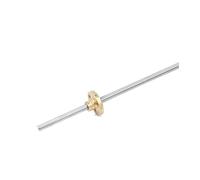 HKVTVCYPYA 304 Stainless Steel T6 Lead Screw 1mm Pitch Lead 1mm 2mm 4mm 6mm With Brass Nut 100-550mm Lead Screw(Picth 1mm lead 2mm-300mm)