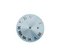 HKVTVCYPYA No Logo 24.2mm Watch Dial Mechanical BGW9 Luminous Compatible For NH05 NH06 Modification Parts For 31mm Case(Silver-Sky Blue)