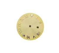 HKVTVCYPYA No Logo 24.2mm Watch Dial Mechanical BGW9 Luminous Compatible For NH05 NH06 Modification Parts For 31mm Case(Gold-Yellow)