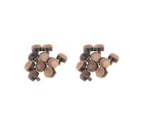 HKWFKAWA 2 set 10 Pcs Billiards Cue Tip Screw on Durable Billiard Pool Cue Tips Repair 12 mm Brown