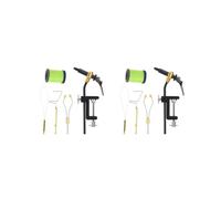 HKWFKAWA 2 set 5x Fly Tying Tools Portable Fly Tying Finisher Knotter Fly Tying Accessories Green Thread