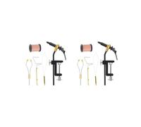 HKWFKAWA 2 set 5x Fly Tying Tools Portable Fly Tying Finisher Knotter Fly Tying Accessories Light Pink Wire