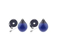 HKWFKAWA 2 set Boat Fender Ball Dock Edge Docking Anchor Buoy for Yacht Sailboats Row Boats Blue with Black Rope Blue Ball D10 mmxL2M