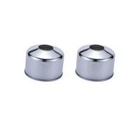 HKWFKAWA 2 set Gas Tank Metal Case Portable Gas Canister Protective Cover for Outside Grill silvery