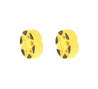 HKWFKAWA 2 set Inline Roller Hockey Puck Durable Multifunctional Ice Hockey Puck Equipment Yellow 76x25 mm