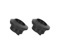 HKWFKAWA 2 set Marine Boat Transom Drain Plug Scupper Valve Stopper with 3 Rubber Seal Ring Black 8.9x6 cm