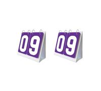 HKWFKAWA 2 set Sports Scoreboard 2 digits Table Score Flipper for Baseball Coaches Football Purple 18.5x16 cm