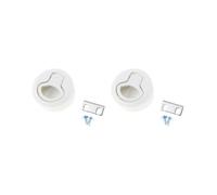 HKWFKAWA 2 set White Boat Car Locker Hatch Slam Latch 2.4" Round Marine Lock Flush Handle