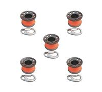 HKWFKAWA 5 set 10m Alloy Cave Scuba Tech Diving Finger Spool Dive Guide Line Reel Gray