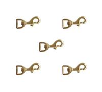 HKWFKAWA 5 set Brass Single Ended Square Swivel Eye Bolt Snap Hook Clip for Scuba Diving