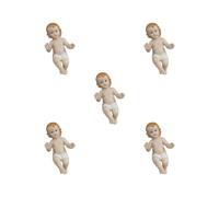 HKWFKAWA 5 set Infant Jesus Figurine Ornament Miniature for Office Decor Housewarming Gifts 16 cm Beige
