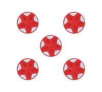 HKWFKAWA 5 set Inline Roller Hockey Puck Street Hockey Puck for Entertainment Hockey Player Red 7.6x2.6 cm