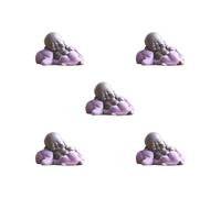HKWFKAWA 5 set Little Ceramic Smiling Maitreya Happy Buddha Statue Figurine Ornaments E Type E