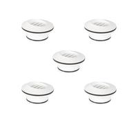 HKWFKAWA 5 set Marine Boat Transom Drain Plug Scupper Valve Stopper with 3 Rubber Seal Ring White 8.9x6 cm