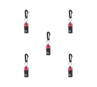 HKWFKAWA 5 set Scuba Diving Aluminum Regulator Hose Holder Keeper with Clip Red Black