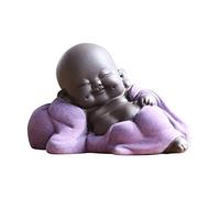 HKWFKAWA Little Ceramic Smiling Maitreya Happy Buddha Statue Figurine Ornaments E Type E