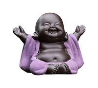 HKWFKAWA Little Ceramic Smiling Maitreya Happy Buddha Statue Figurine Ornaments F Type F