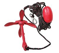 HKWFKAWA Red 1.5kg Kayak Anchor Folding Grapnel Anchor 25 Feet Braid Rope Premium