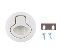 HKWFKAWA White Boat Car Locker Hatch Slam Latch 2.4" Round Marine Lock Flush Handle