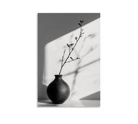 HKXXMTQMM Black And White Zen Still Life Print for Minimalist Wall Art Contemporary Hanging Wall Art - Decorative Mural Design12x18inch(30x45cm)