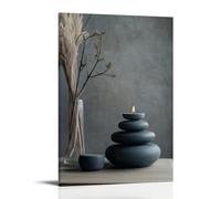 HKXXMTQMM Calm Zen Still Life Poster for Yoga Studio And Quiet Meditation Rooms Contemporary Hanging Wall Art - Decorative Mural Design12x18inch(30x45cm)