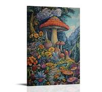 HKXXMTQMM Childrens Art- Enchanted Garden of Little Souls Contemporary Hanging Wall Art - Decorative Mural Design08x12inch(20x30cm)