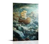 HKXXMTQMM Christian Mural - Noahs Ark- Covenant in The Storm Contemporary Hanging Wall Art - Decorative Mural Design12x18inch(30x45cm)