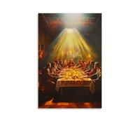 HKXXMTQMM Christian Mural - The Last Supper- A Divine Gathering Contemporary Hanging Wall Art - Decorative Mural Design12x18inch(30x45cm)