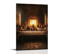 HKXXMTQMM Christian Poster- The Last Supper - Leonardo Da Vinci Inspired Mural Contemporary Hanging Wall Art - Decorative Mural Design08x12inch(20x30cm)