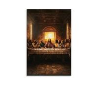 HKXXMTQMM Christian Poster- The Last Supper - Leonardo Da Vinci Inspired Mural Contemporary Hanging Wall Art - Decorative Mural Design08x12inch(20x30cm)