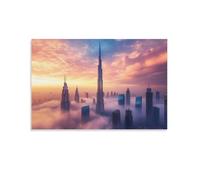 HKXXMTQMM City Poster- Dubai - Desert Dreams And Sky-High Ambitions Contemporary Hanging Wall Art - Decorative Mural Design16x24inch(40x60cm)