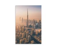 HKXXMTQMM City Poster- Dubai Horizons - Where Modernity Meets The Desert Contemporary Hanging Wall Art - Decorative Mural Design16x24inch(40x60cm)