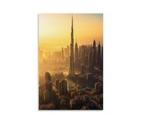 HKXXMTQMM City Poster - Dubai- Where Modern Marvels Meet Desert Sands Contemporary Hanging Wall Art - Decorative Mural Design16x24inch(40x60cm)