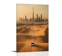 HKXXMTQMM City Poster - Dubai- Where Modern Marvels Meet Desert Sands Contemporary Hanging Wall Art - Decorative Mural Design20x30inch(50x75cm)