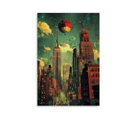 HKXXMTQMM City Poster - New York- The Concrete Jungle Where Dreams Are Made Contemporary Hanging Wall Art - Decorative Mural Design12x18inch(30x45cm)