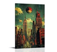 HKXXMTQMM City Poster - New York- The Concrete Jungle Where Dreams Are Made Contemporary Hanging Wall Art - Decorative Mural Design24x36inch(60x90cm)