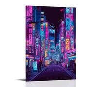 HKXXMTQMM City Poster- Tokyo - Neon Dreams in The City of Tomorrow Contemporary Hanging Wall Art - Decorative Mural Design20x30inch(50x75cm)