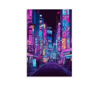 HKXXMTQMM City Poster- Tokyo - Neon Dreams in The City of Tomorrow Contemporary Hanging Wall Art - Decorative Mural Design20x30inch(50x75cm)