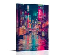 HKXXMTQMM City Poster- Tokyo Neon Dreams - Where Tradition Meets Futurism Contemporary Hanging Wall Art - Decorative Mural Design20x30inch(50x75cm)