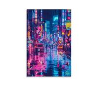 HKXXMTQMM City Poster- Tokyo Nights - Neon Dreams in The Metropolis Contemporary Hanging Wall Art - Decorative Mural Design16x24inch(40x60cm)