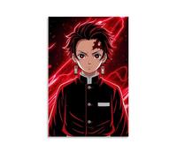 HKXXMTQMM Demon Slayer Tanjiro's Crimson Rage Contemporary Hanging Wall Art - Decorative Mural Design24x36inch(60x90cm)
