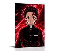 HKXXMTQMM Demon Slayer Tanjiro's Crimson Rage Contemporary Hanging Wall Art - Decorative Mural Design24x36inch(60x90cm)