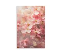 HKXXMTQMM Floral Poster- Petal Storm - When Blossoms Dance with The Wind Contemporary Hanging Wall Art - Decorative Mural Design12x18inch(30x45cm)